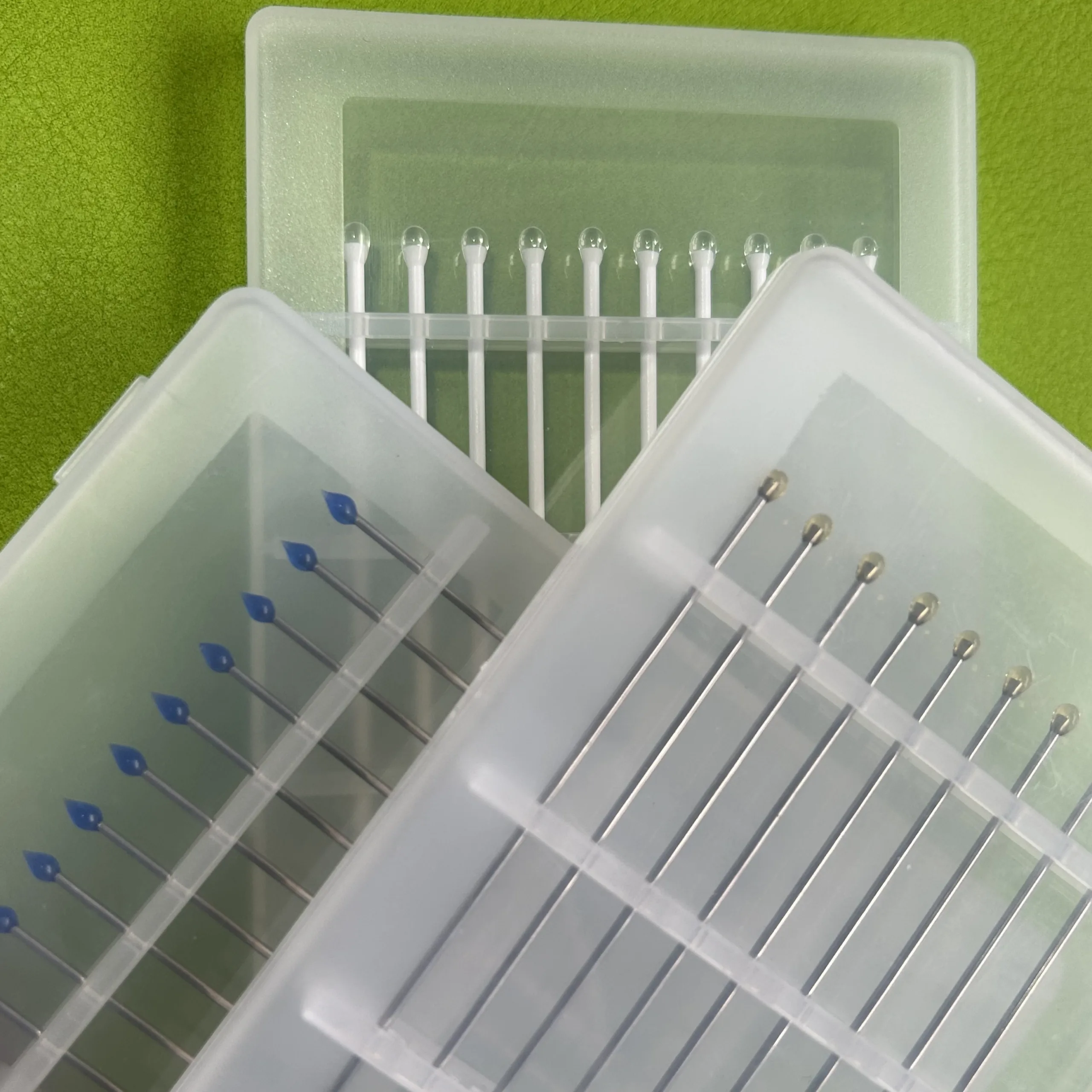 Gel sticky swab series in protective trays